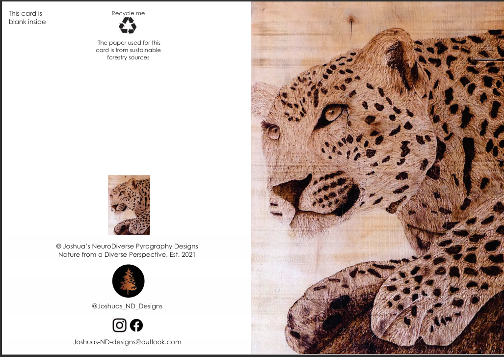 "Jaguar Lingering" Greetings Card