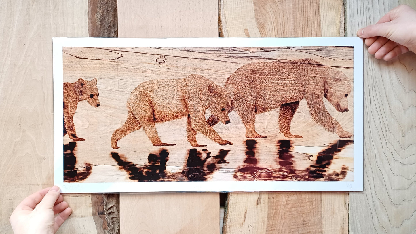 "Family Stroll" - Print & Card Package