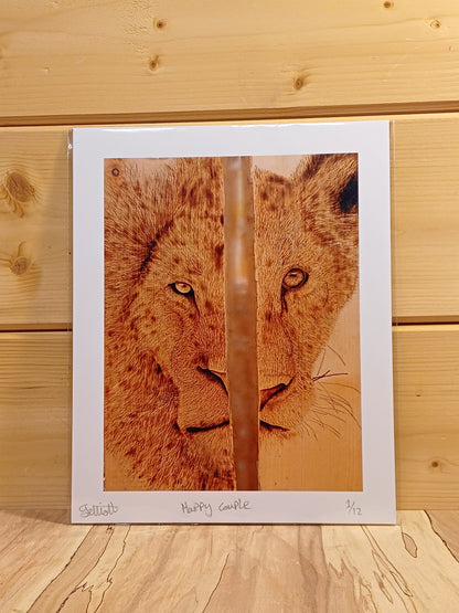 "Happy Coupler", Lion & Lioness Inspired Fine Art Print