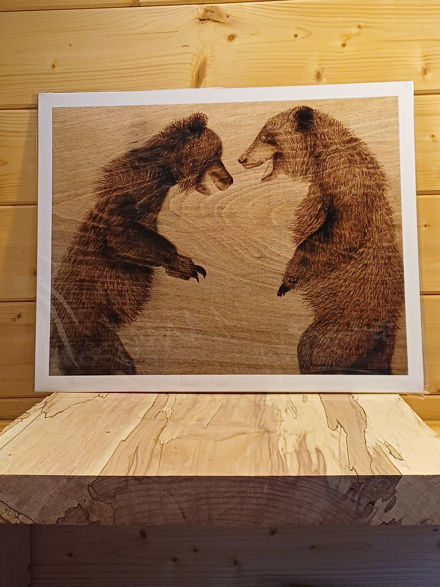 "Beach Fight" Art Print