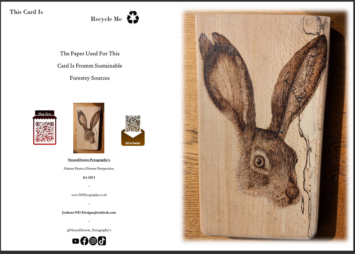 Hare Dare You? - A6 Greeting Card